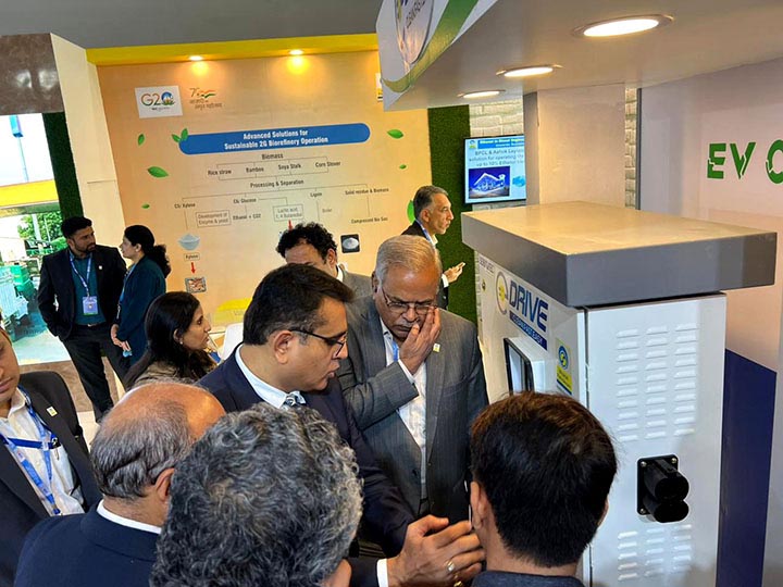 Showcasing EV Chargers with BPCL at Auto Expo Delhi