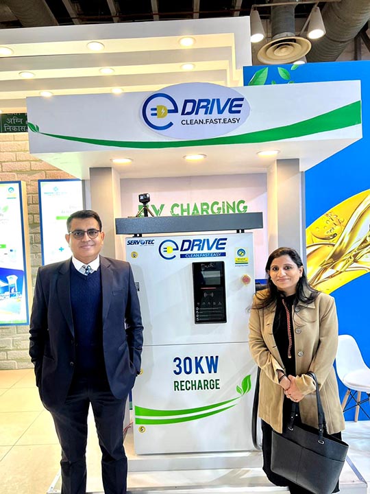 Showcasing EV Chargers with BPCL at Auto Expo Delhi