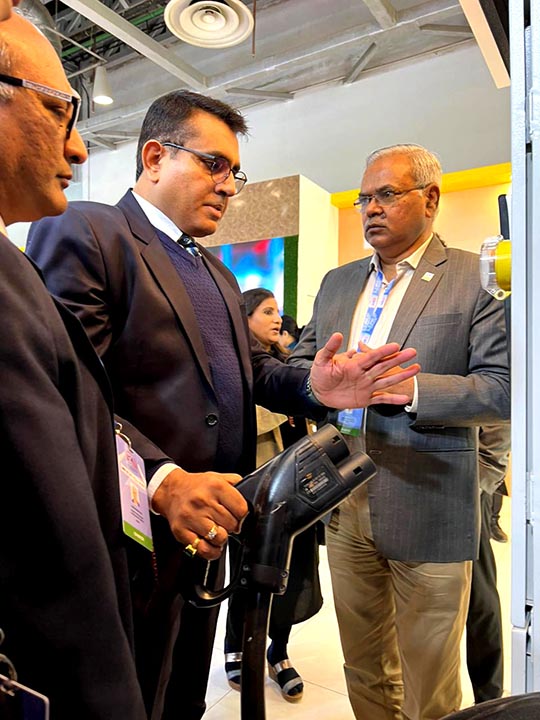 Showcasing EV Chargers with BPCL at Auto Expo Delhi